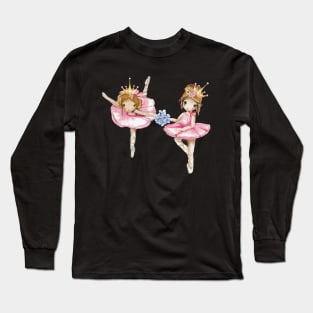 Ballerina Dancer best friends Long Sleeve T-Shirt